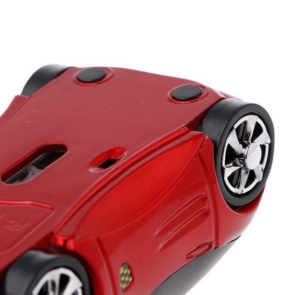 Bilformad trådbunden 3D optisk mus Minisladd Bärbara möss för affärsresor Red