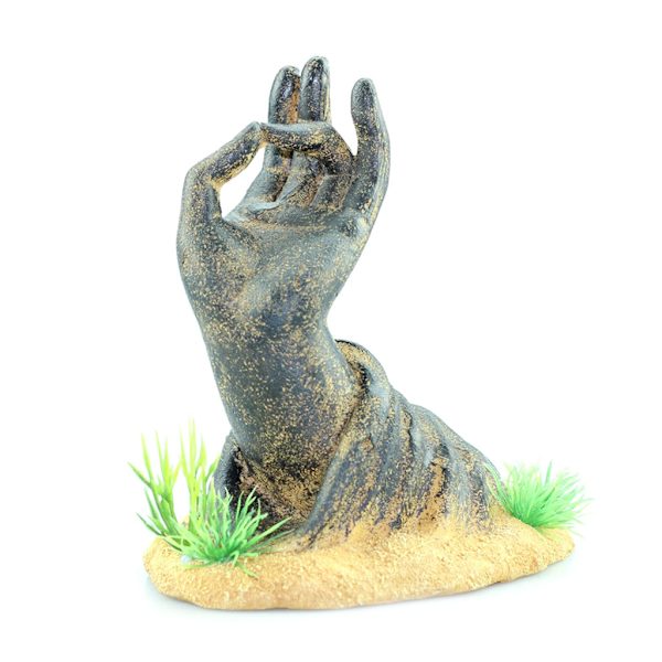 Akvariumpynt til fisk til akvarium Guanyin Håndstatue Akvariumpynt Klippehuleskjul til rejefisk