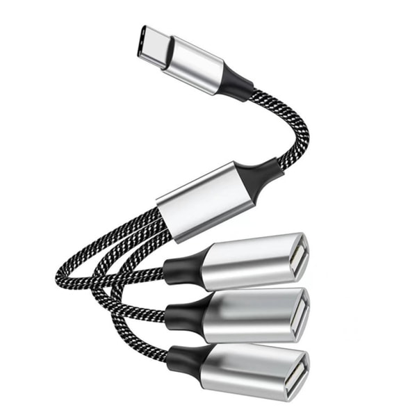 USB/Typ C hane till 2/3 USB hona kabeladapter USB OTG splitterkabel omvandlare Multiple Hub för MacBook Pro