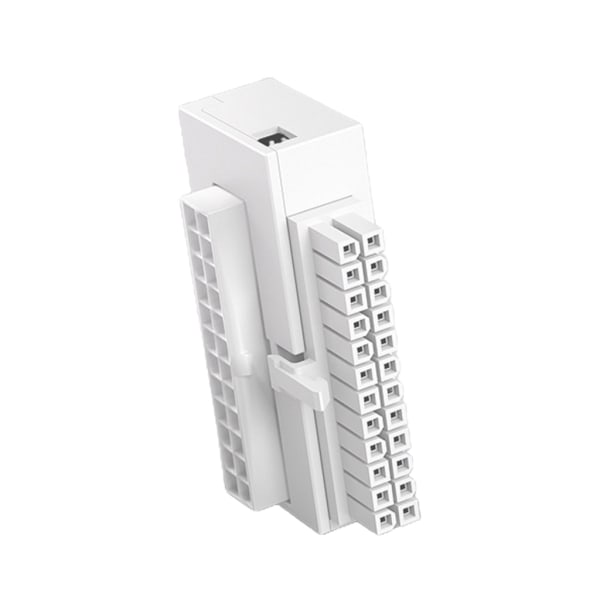 24-pin 90-graders power Förbättra ledningshantering och skydda PC-komponenter Förbättra prestanda Power White