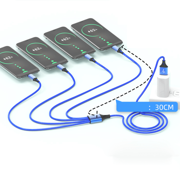 USB till MicroUSB Splitter Laddningskabel - Power 5 Micro USB enheter samtidigt från en enda USB port för telefoner null - 3