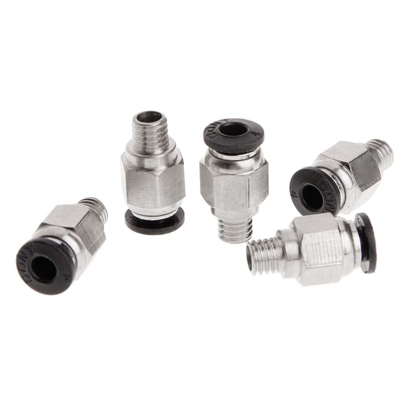 5 st PC4-M6 Rak Pneumatisk Koppling Snabb Push-to-Connect Koppling