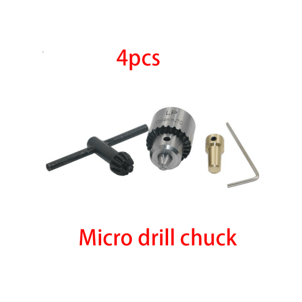 Mikroborrchuckar Motorkäftklämning 0,3-4 mm konmonterad spindel 3,17 mm axel