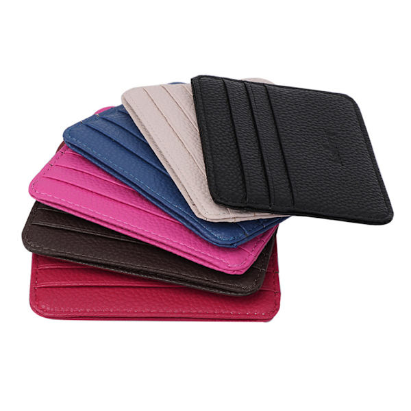 Herr Business Pocket Slim Thin ID Kreditkort Pengar Plånbok Red