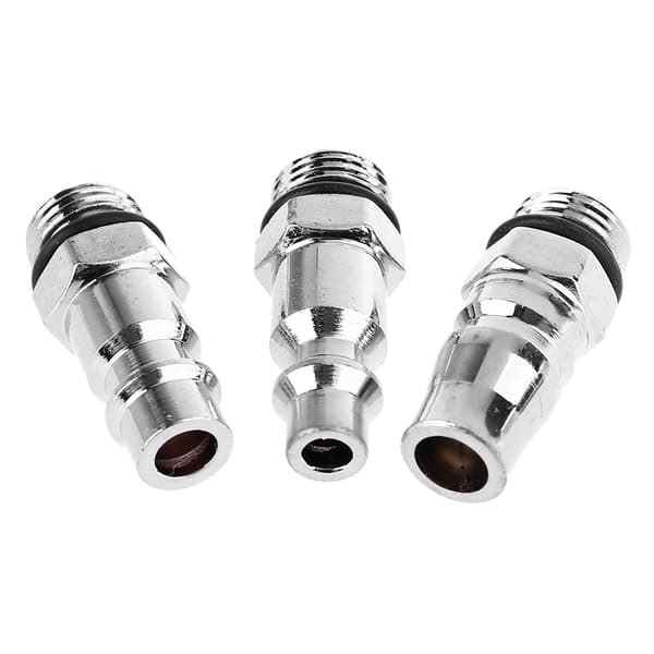 3x Hurtigkobling US JP EU Luftslangekoblinger 1/4'' NPT Plugg Kompressor