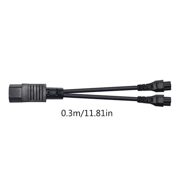 Y-splitter strømkabel ledning IEC320 C14 til C15+C15 forlængerledning til UPS PDU'er
