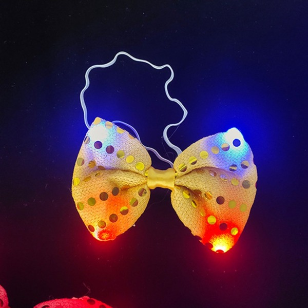 Light Up fluga LED fluga Glow Luminous Slipsar för jul Halloween