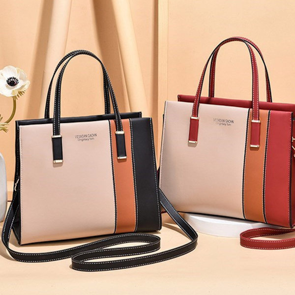 LLadies Crossbody Olkalaukku Väri Block Shouder Bag käsilaukku Red