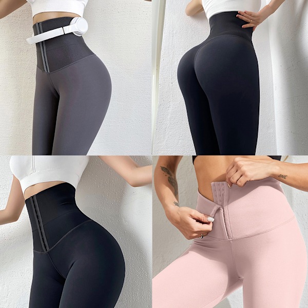 Dametøj Højtaljede Leggings Yoga Fitness Sport Løbetøj Fitness Bukser Gray M