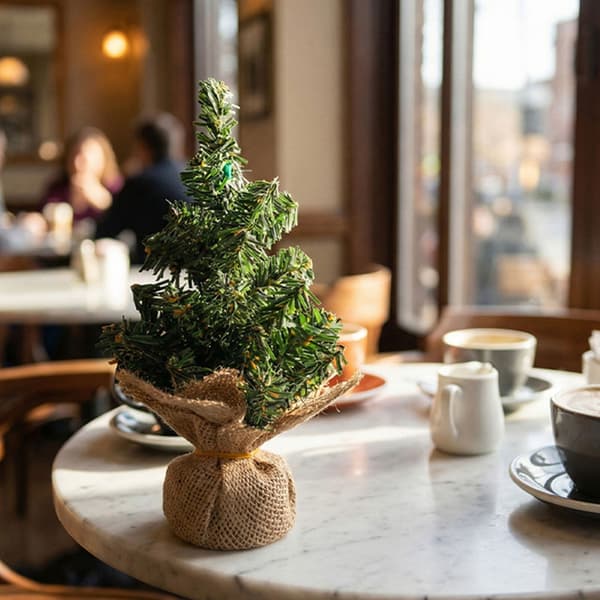 Mini juletrepynt for skrivebord, hylle og benkeplate