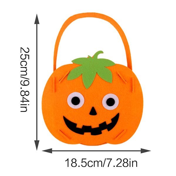 Halloween karkkilaukku käsintehty laukku DIY askartelukäsilaukku kuitukangas karkkipussi B