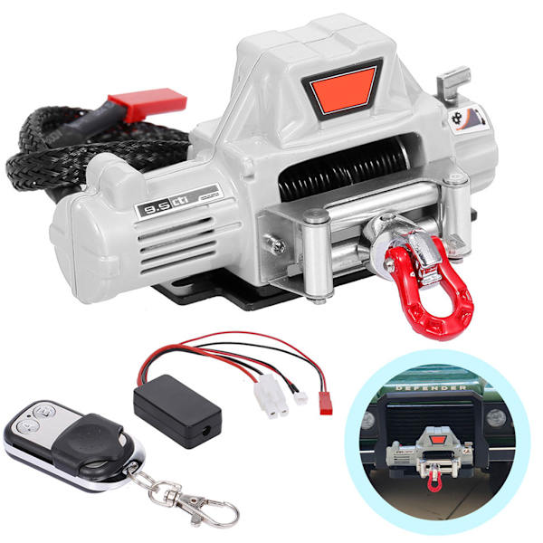 Metall RC Winch Heavy Duty Lager Främre Stötfångare Set Reservdel för 1/10 RC Bil Crawler SCX10 D90 D110 modell Leksaker