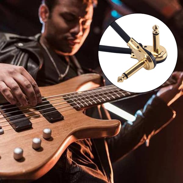 7 tum 13 tum gitarr patchkablar, svart gitarrpedal kabel påverkan kabel sladd 33 cm