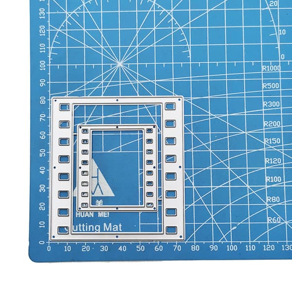 Rektangulär Ram Metall Skärande Stansblad Stenciler Präglingsmall