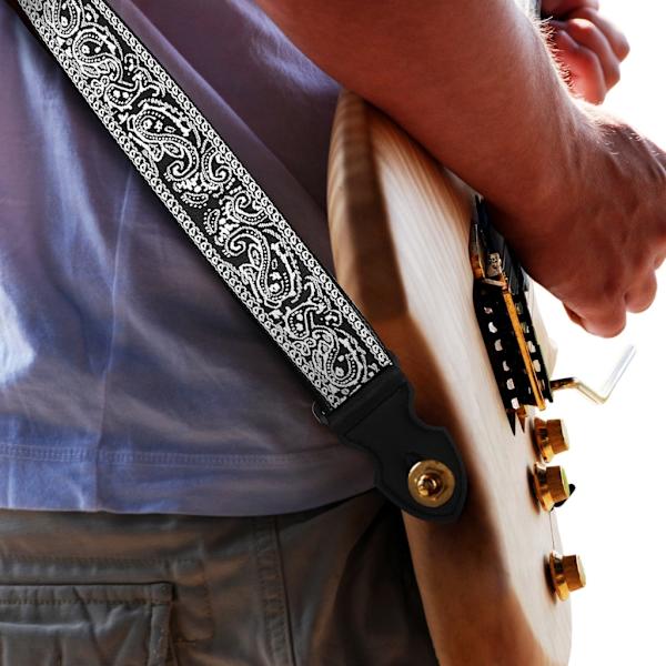 Gitarrband med 6 Plektrum Läderändar Gitarrband Present till Gitarrister