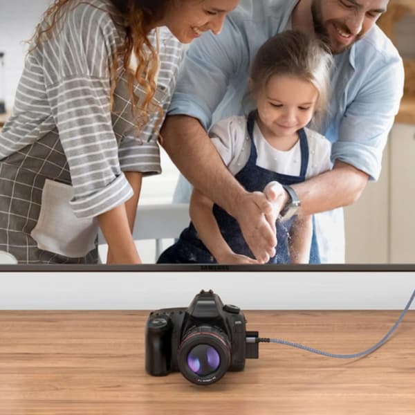 100cm Nylonflätad Anslutningskabel Videokabel