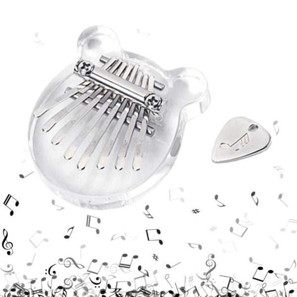 8 Tangenter Tommelfingerklaver Transparent Kalimba Fingerklaver Musikinstrumenter Gaver