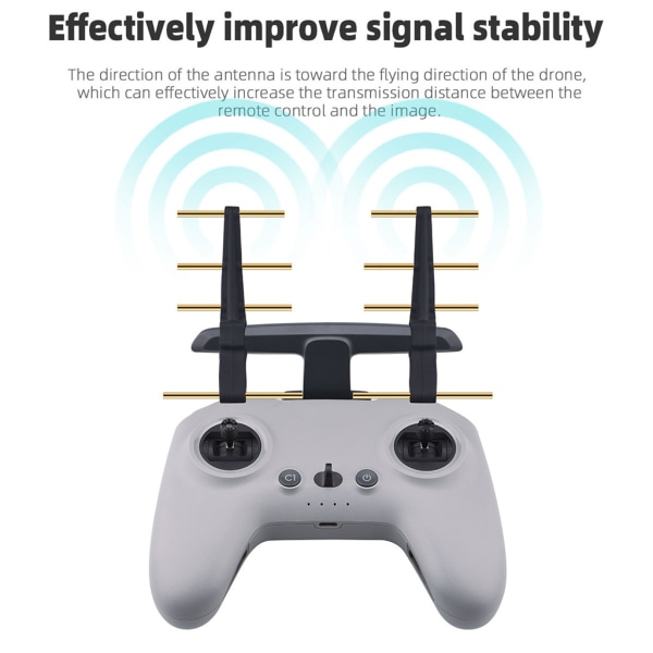 2st Controller Signal Booster Antenn Range Extender för FPV fjärrkontroll 2 sändarförlängning Gray red