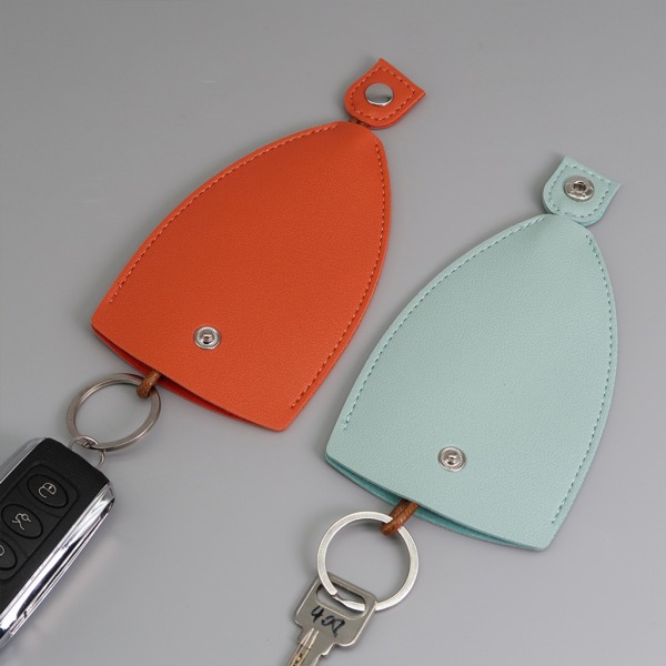 Case Creative Pull-Out Key Sleeve Nyckelringsväskor PU Skyddsnyckelhållare med stor kapacitet Krok Lättväska Black