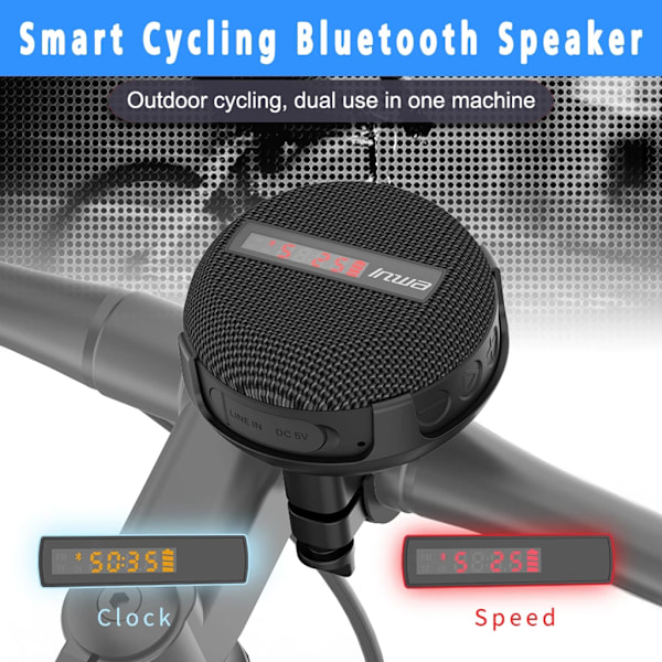 Liten Cykelhögtalare Trådlös Bluetooth-kompatibel 800mAh Inbyggt Li-Batteri