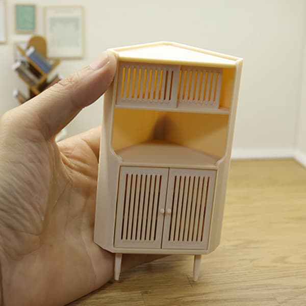 Plastik Miniature Bogreol til Dukkehus Møbler Model Studieværelse Scene