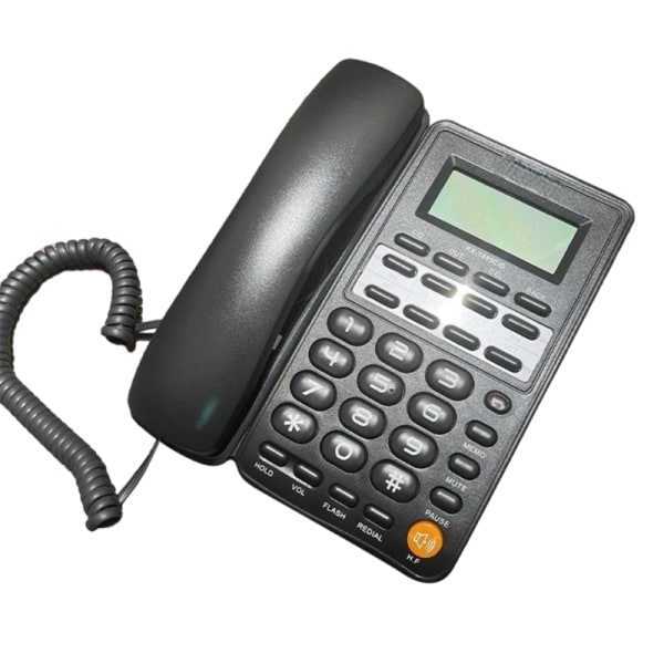 Fast telefon med sladd Stor knapp Hushållsföretag Stationär fast telefon Black