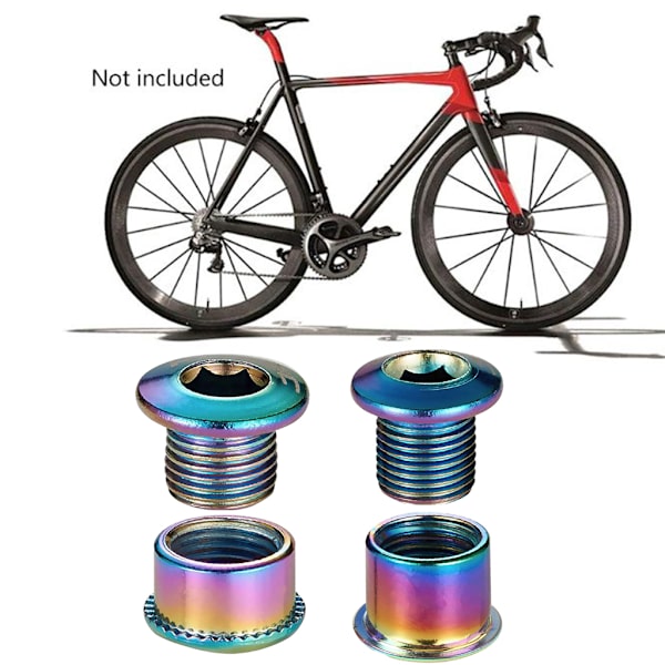6/8mm MTB Cykel Vevarm Kedjehjul Bultar 4st Cykel Kedjehjul Skruvar A