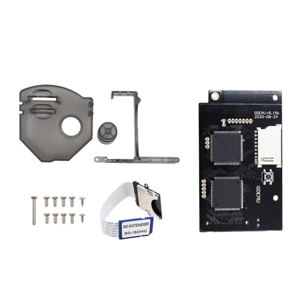 Erstatning GDEMU Optical Drive Simulation Board V5.15b Drive Board og Card Mount Kit Extender Adapter