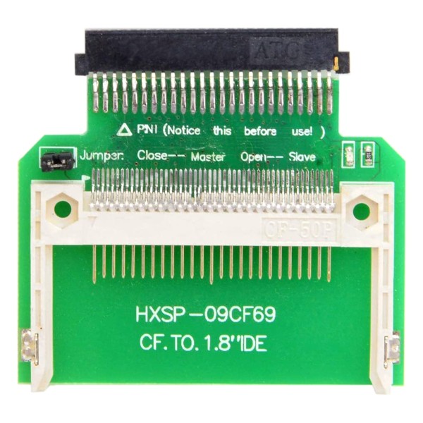 CF Merory-kort Compact Flash til 50Pin 1,8" IDE-harddisk SSD-adapter for
