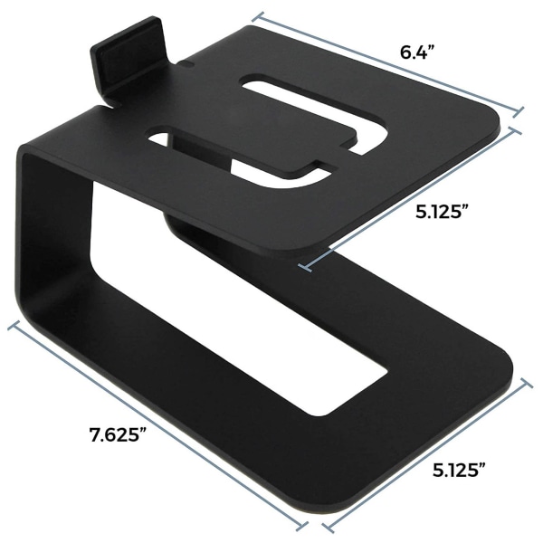 1 st Desktop-högtalarstativ Metallljudfästehållare Universal bordsstativ för de flesta datorhögtalare, ljudutrustning Black