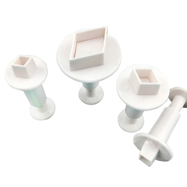 3 styks fondantskærere Multiforme fondantforme Bageudstyr Plastmateriale Perfekt bagegave til bageelskeren