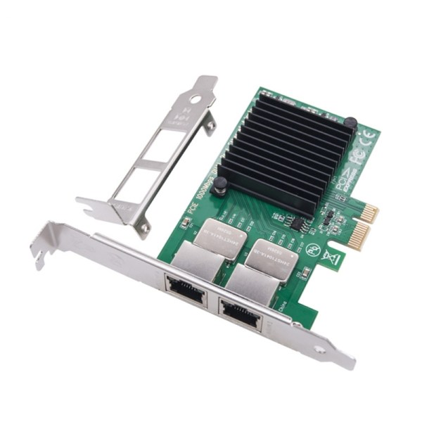 2/4 portar PCIE 4X Gigabit Ethernet nätverkskortserver 1000Mbps för stationär PC null - 2