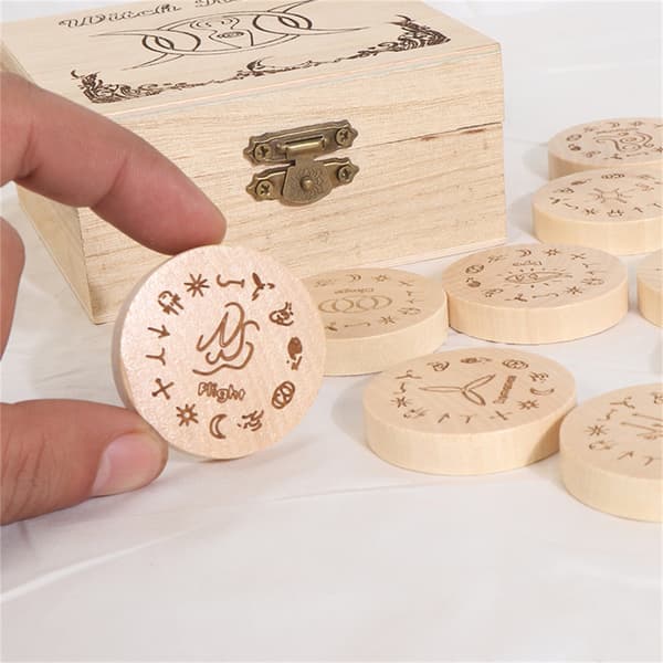 Runset Runstenar Runt Tarotkort Utsökt Symbol Inskriptionsmönster