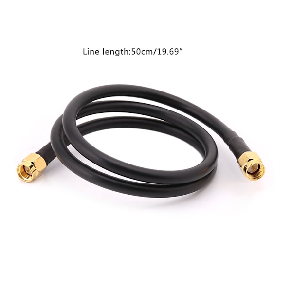 SMA uros - SMA uros RG58 Pigtail -kaapeli 50 cm Pienihäviöiset antennikaapelit