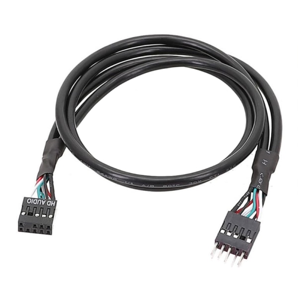 Afskærmet frontpanel han-til-hun USB 9-pin-kabel Pålidelig dataoverførsel 26AWG