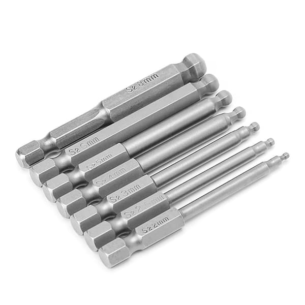 7 stk. 65 mm Magnetisk Kuleende Sekskant for Hode Sekskrutrekker Bits Drillverktøy 2