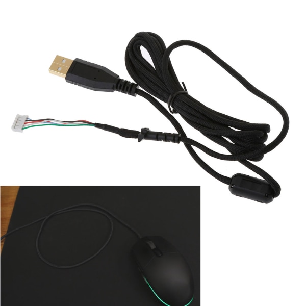Slitstark nylon flätad linje USB muskabel ersättningstråd för G102