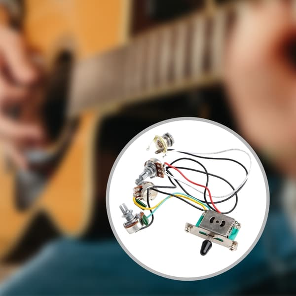 Modulært gitarledningssystem Gitar kretsmontering ABS-tekstur for pickuper
