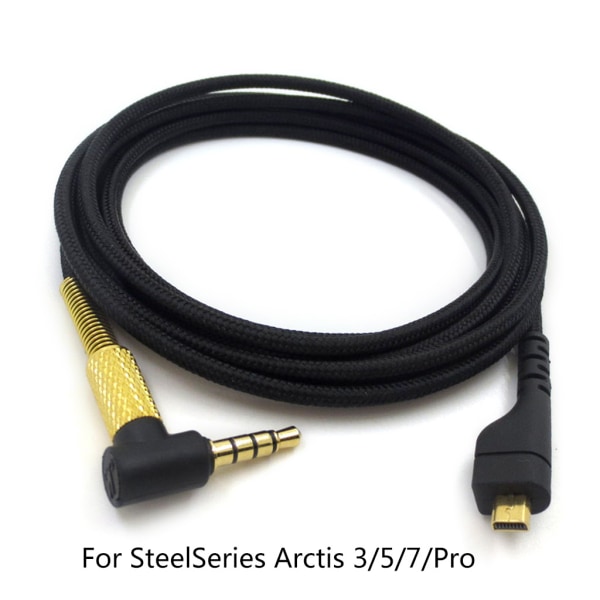 Hörlurar Mikrofonkabel sladd 3,5 mm gränssnitt Klart ljud för Arctis 3 5 7 Pro