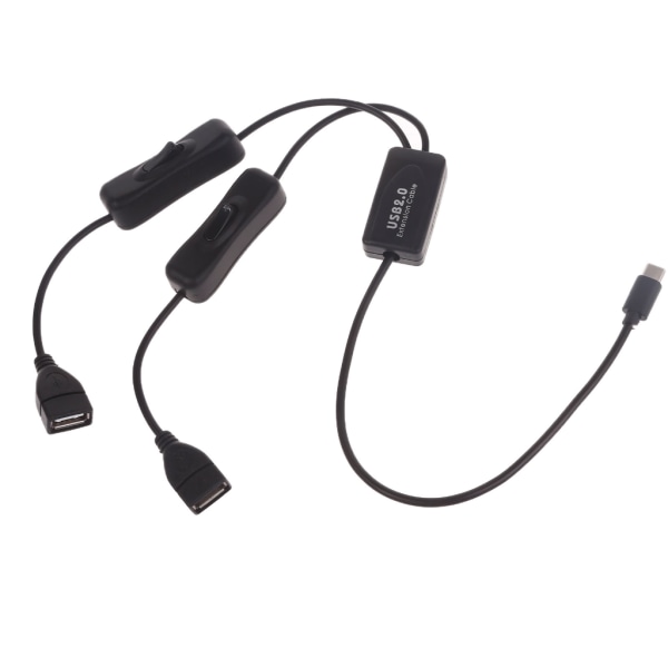 USB till Type-C-kabel med switchar höghastighetsdataöverföring och laddningssladd för digitala enheter och tillbehör