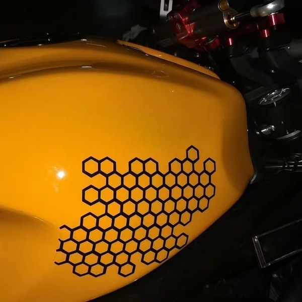 Motorcykelklistermärke Honeycomb Hjälmar Dekaler Klistermärken Car Refit Body Decorations Black