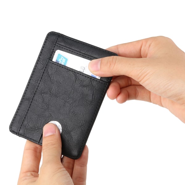 Slank frontlomme tegnebog Kreditkortholder RFID-blokering Holder op til 8 kort Sky blue