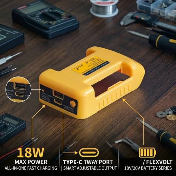 Effektiva batteriladdare för DCB204, DCB203 20V/18V Li-batteriadapter