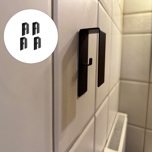 4 stk. håndklædekroge i rustfrit stål, nem installation, badeværelsesknage