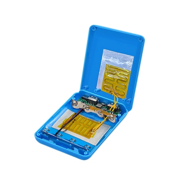 Resevänlig DIY 4x18650 Power Bank Box Case Dubbel USB -utgång Blue