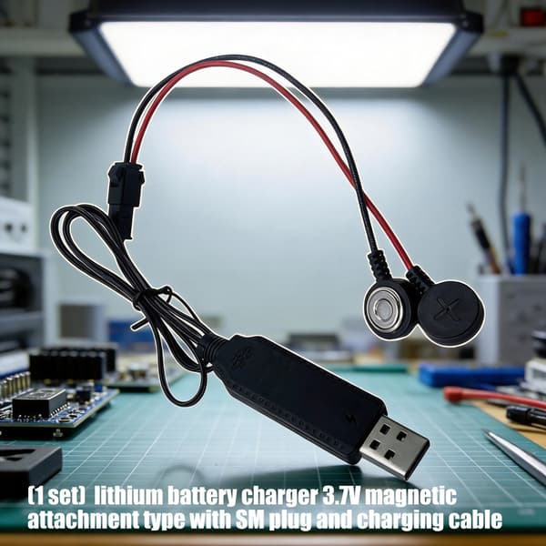 Effektiv magnetisk laddningskabel PVC-textur för 18650-batterier 50 cm lång