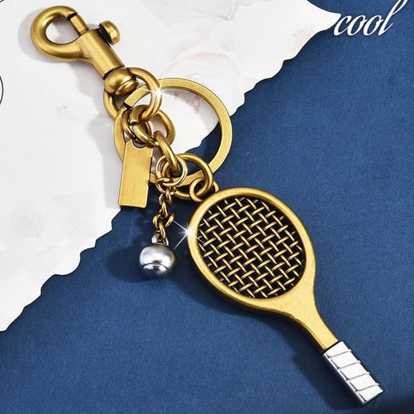Badmintonracket Nyckelring Sportig Design i Legering Lätt Bärbar Väskberlock