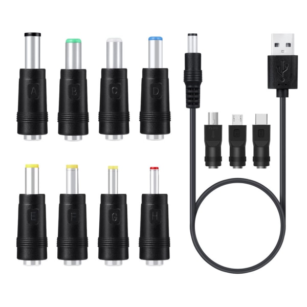Typ C Micro USB -kontakt Laddningssladd för mobiltelefonfläkt Högtalare Router LED-lampa USB