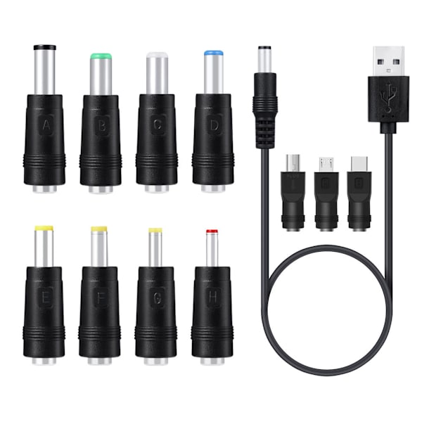 Type C Micro USB-stik Opladningsledning til mobiltelefonventilator Højttaler Router LED-lampe USB