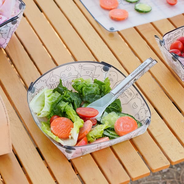 Bærbar sammenleggbar spork bestikk piknik flatware campingtilbehør